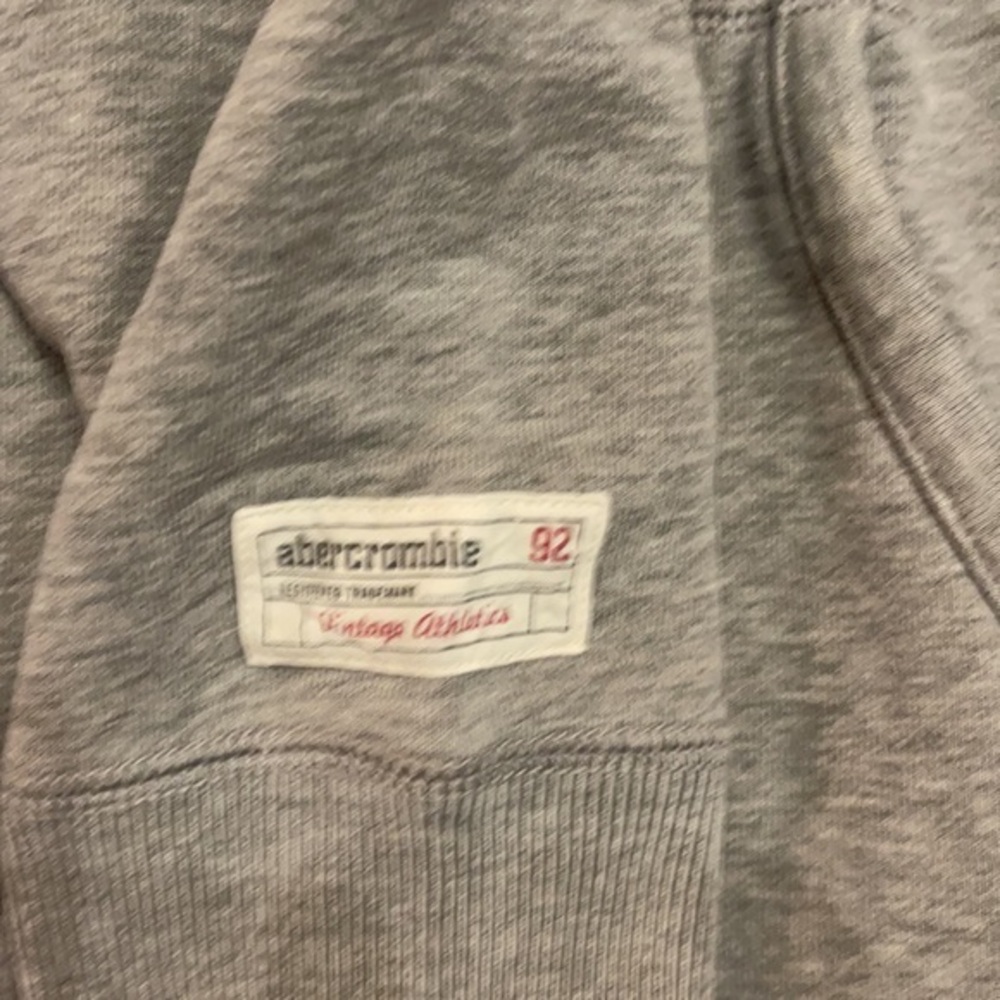 ABERCROMBIE & FITCH Kids Grey Vintage Basketball Hoodie‎ Size Large - Picture 3 of 4